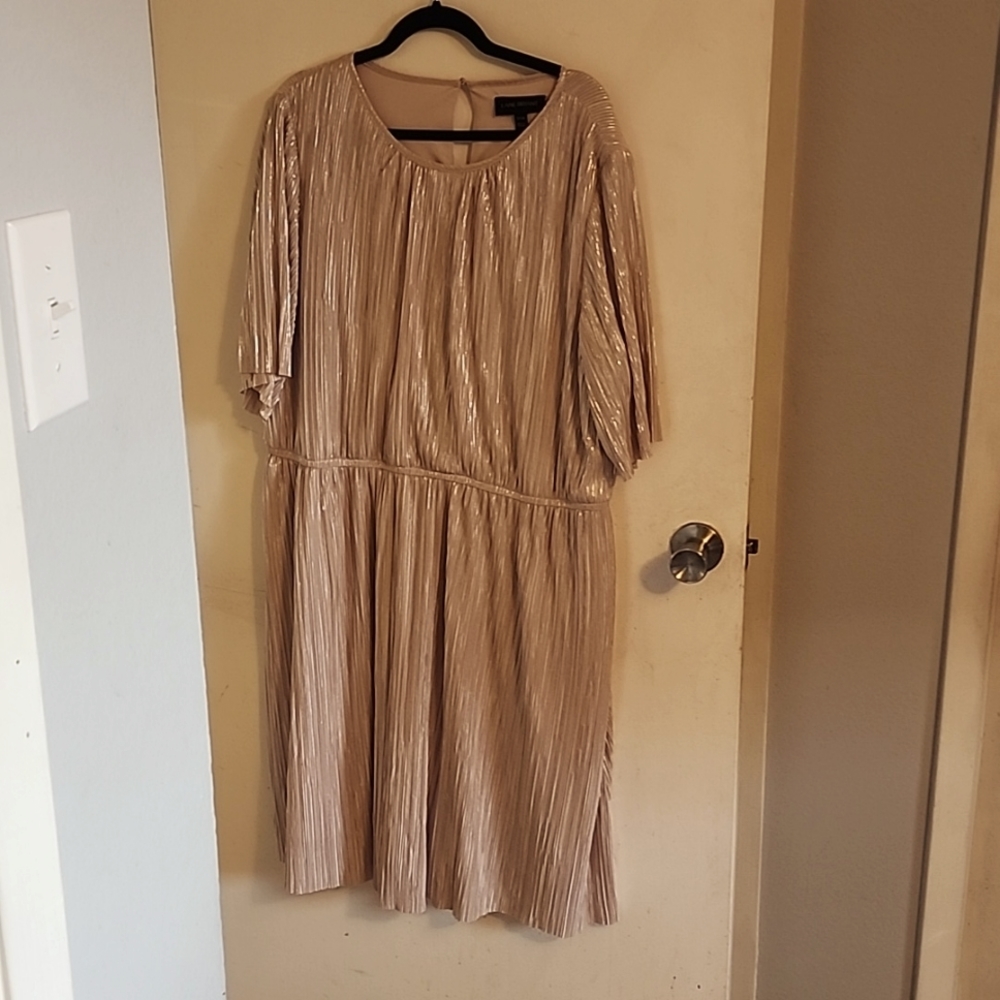 Lane Bryant  size 22 24 gorgeous pink silver  dress
